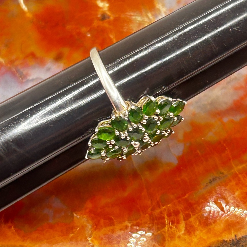Sterling Silver Chrome Diopside Ring - Size 10 - Picture 5 of 7